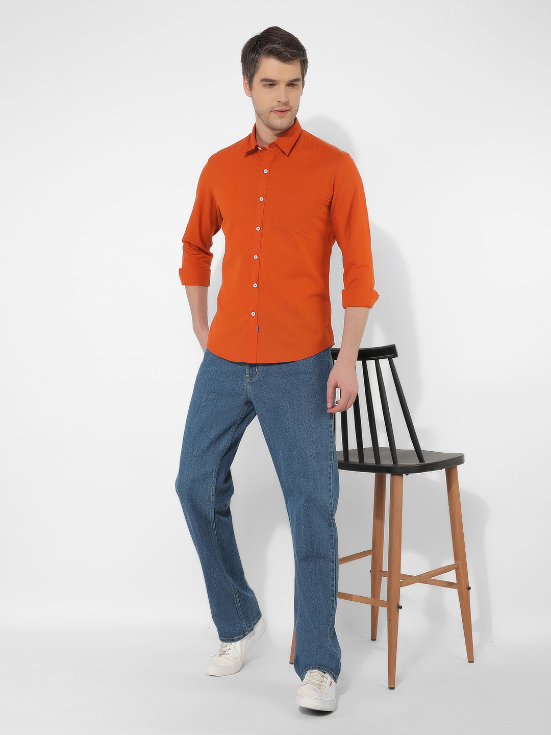 Numero Uno Men Solid Blue Jeans